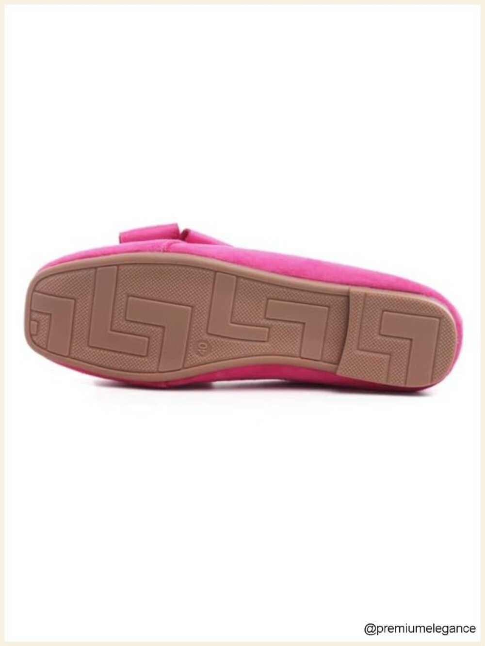 Faux Suede Square Toe Ballet Flats with Bow Latex Insole - Picture 6 of 6